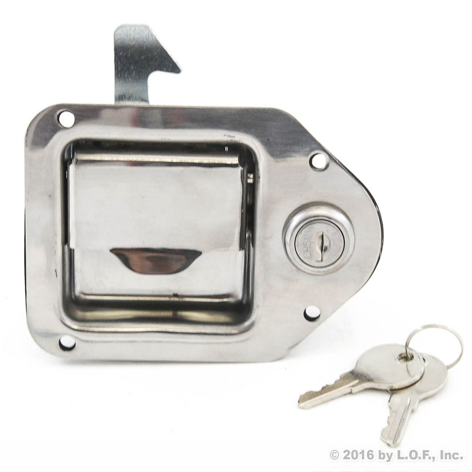Toolbox Lock Stainless Door Key Latch Paddle Handle Rv Trailer 4-3/8" X 3-1/4"
