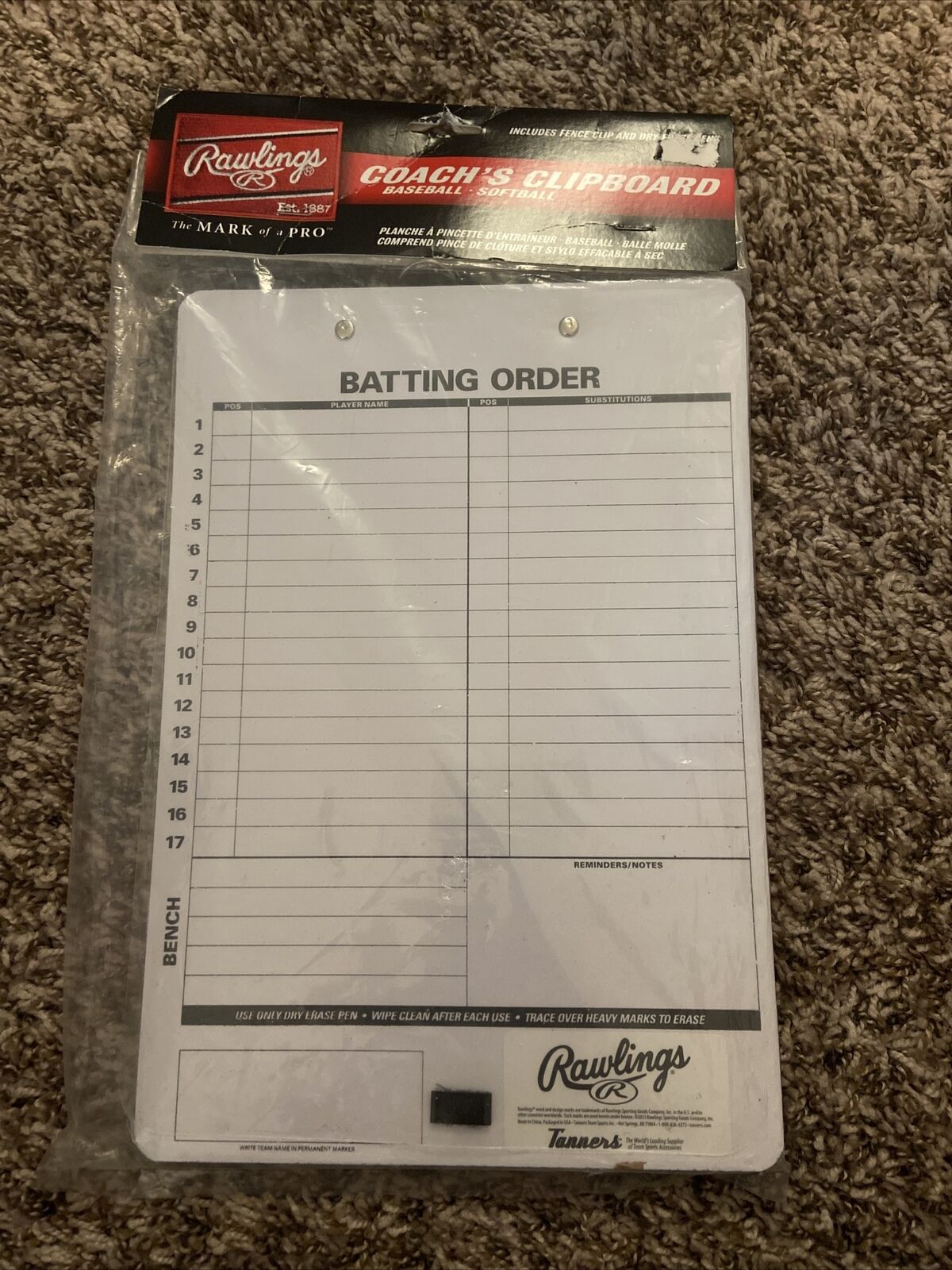 Rawlings Coach's Clipboard - Softball/baseball