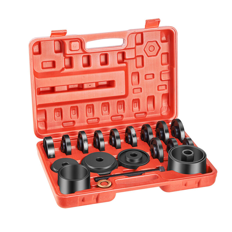 23 Pcs Front Wheel Drive Bearing Removal. Adapter Puller Pulley Tool Kit. W/case
