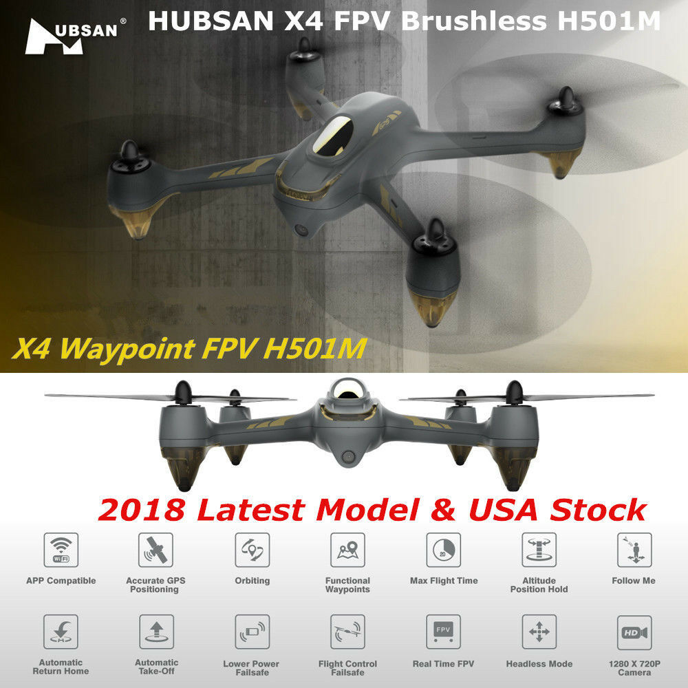2018 Hubsan H501m X4 Wifi Fpv Drone Rc Brushless Quadcopter 720p Camera Gps Rtf