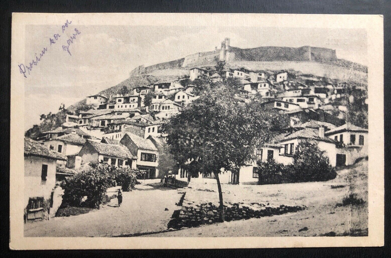 1924 Prizren Serbia Real Picture Postcard Cover Rppc To Veles City View