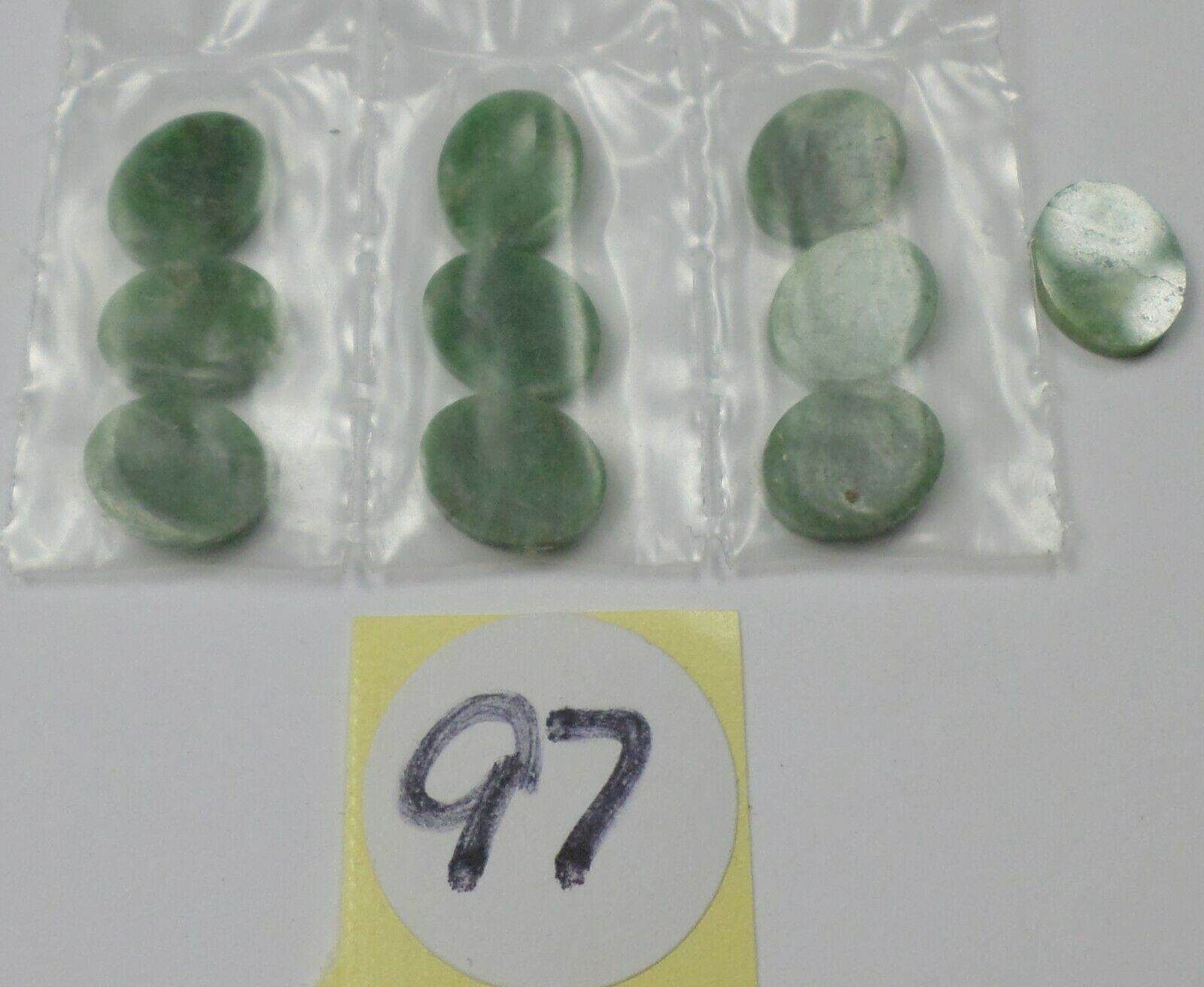 10 Vintage 10x8mm Oval Nephrite Green Jade Loose Stones Cabochons Gemstones New