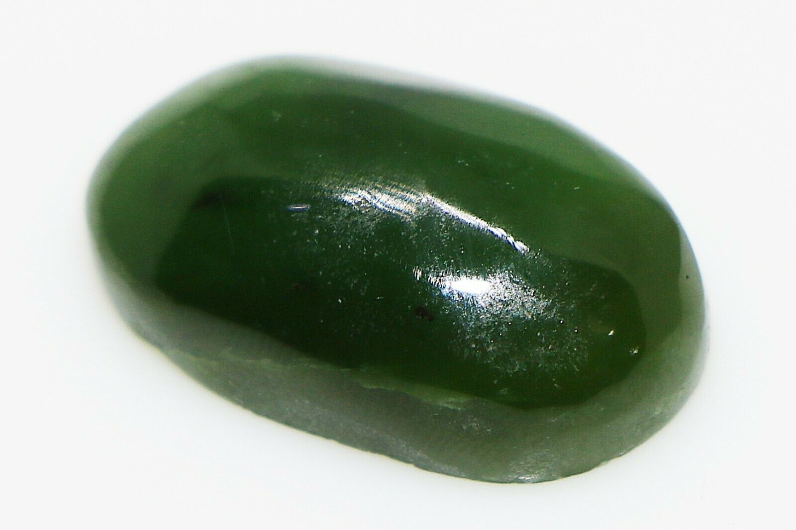 Natural Rare Nephrite Jade Stone Loose Oval Cabochon With Certificate -18.24ct