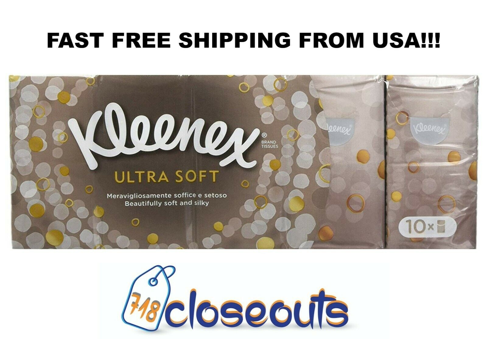 Bulk Kleenex Pocket Tissues Ultra Soft And Silky 5/10/20/50/100 Packs Wholesales