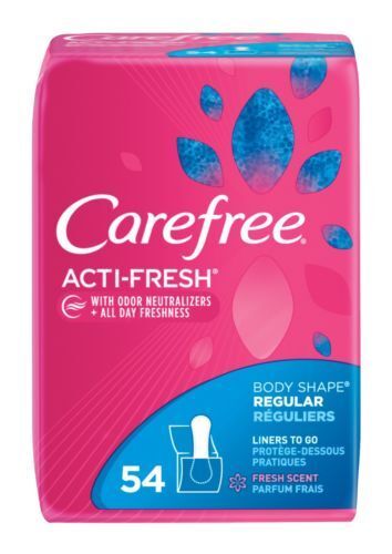 Carefree Acti-fresh Winth Odor Neutralizers+all Day Freshness Regular 54 Liners