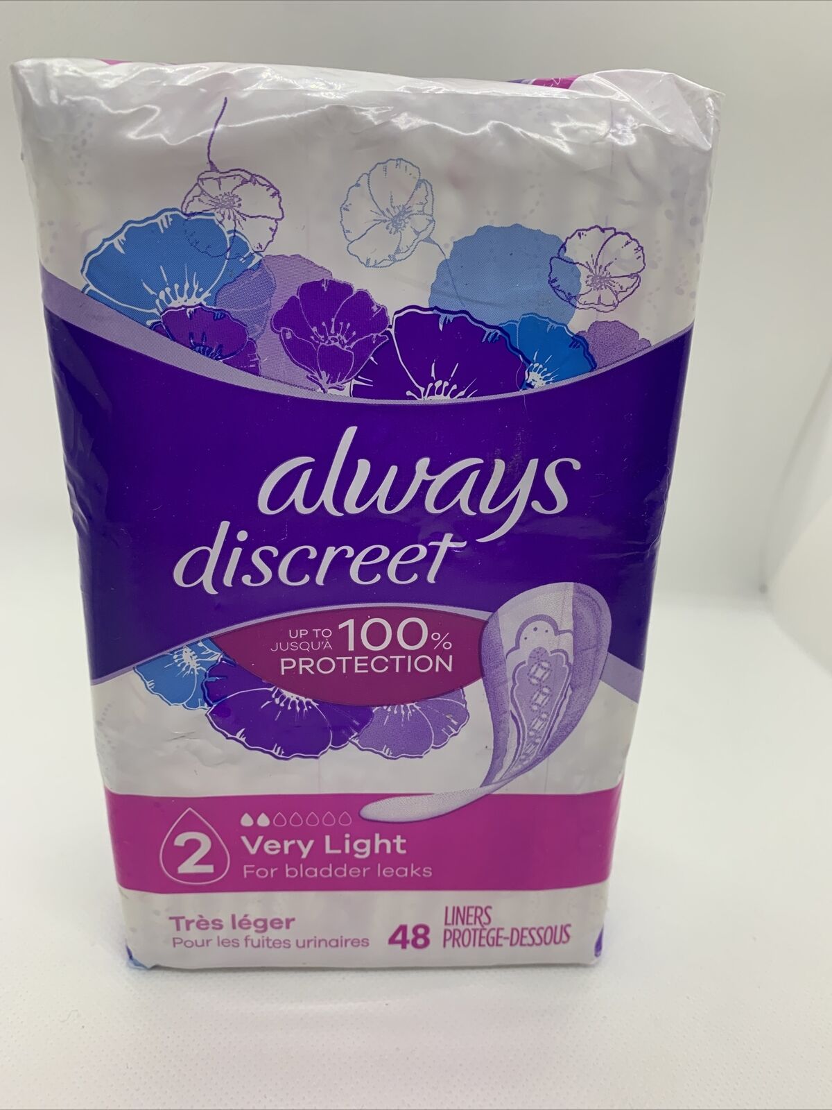 Always Discreet Incontinence - Postpartum Liners Very Light Absorbency 48ct