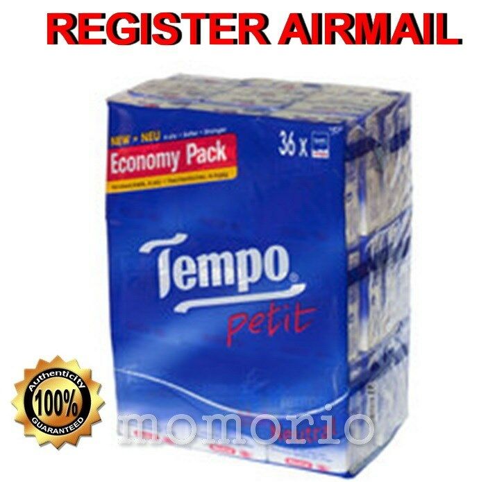 36 Packs Neutral Tempo Petit Pocket Tissues Paper 4 Ply Handkerchiefs Value
