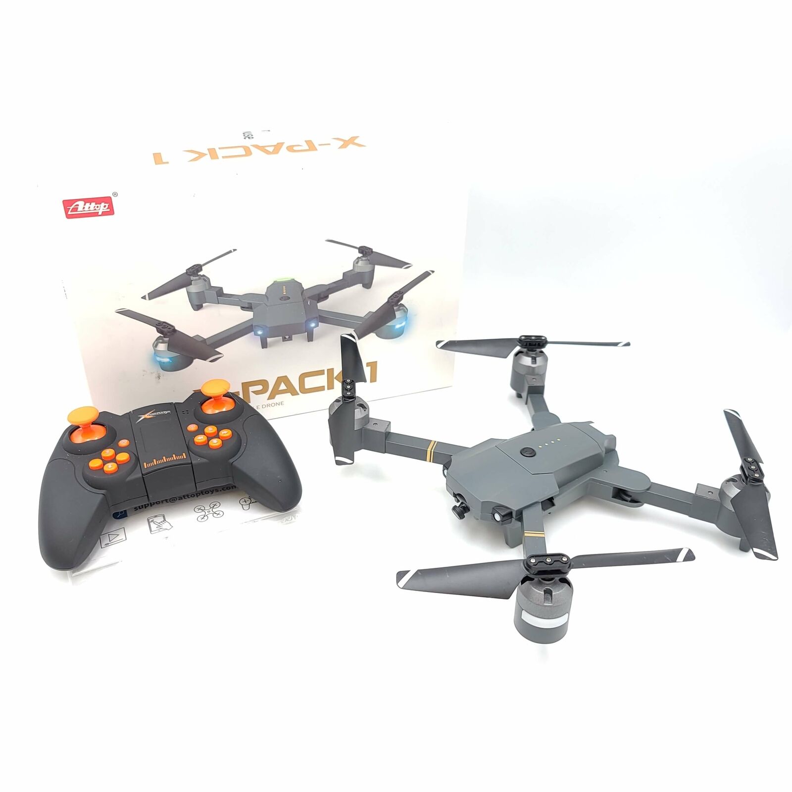 Attop X-pack1 2.4g Mini Foldable Flying Drone - For Parts Or Repair Only