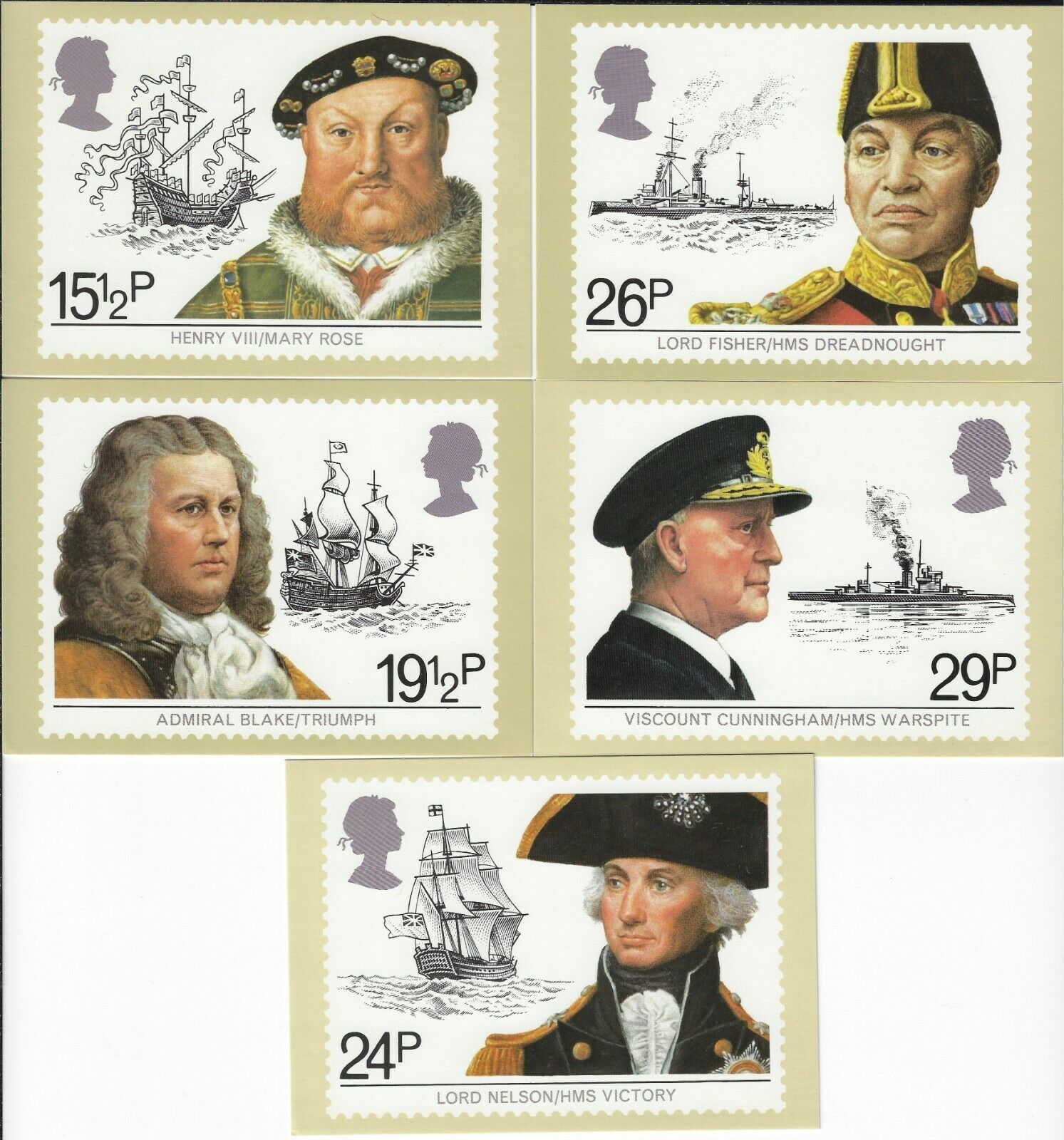 5 Maritime Heritage Postal Cards As Shown.  06121956