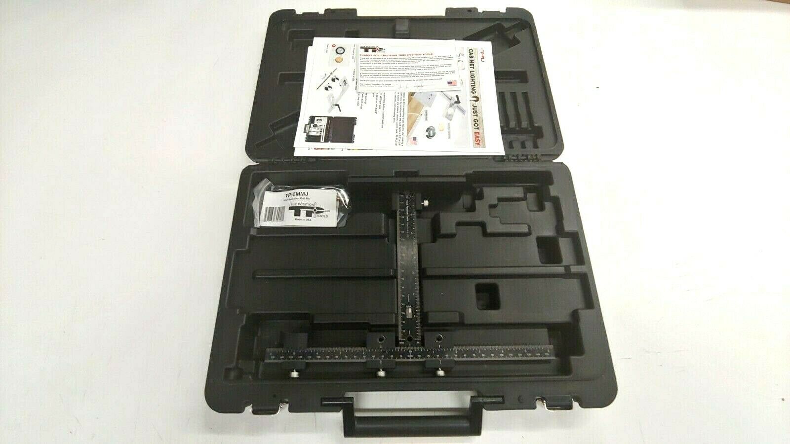 Used True Position Tools Tp-1934 Cabinet Hardware Jig In Hard Case