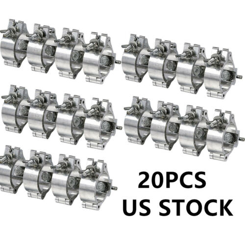 20pcs Stage Par Light Clamps Hook Aluminum Alloy Truss O-clamp Heavy Duty 220lbs