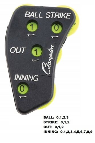 Champion Sports 4-wheel Call Order Umpire Indicator - Ball, Strike, Out, Inning