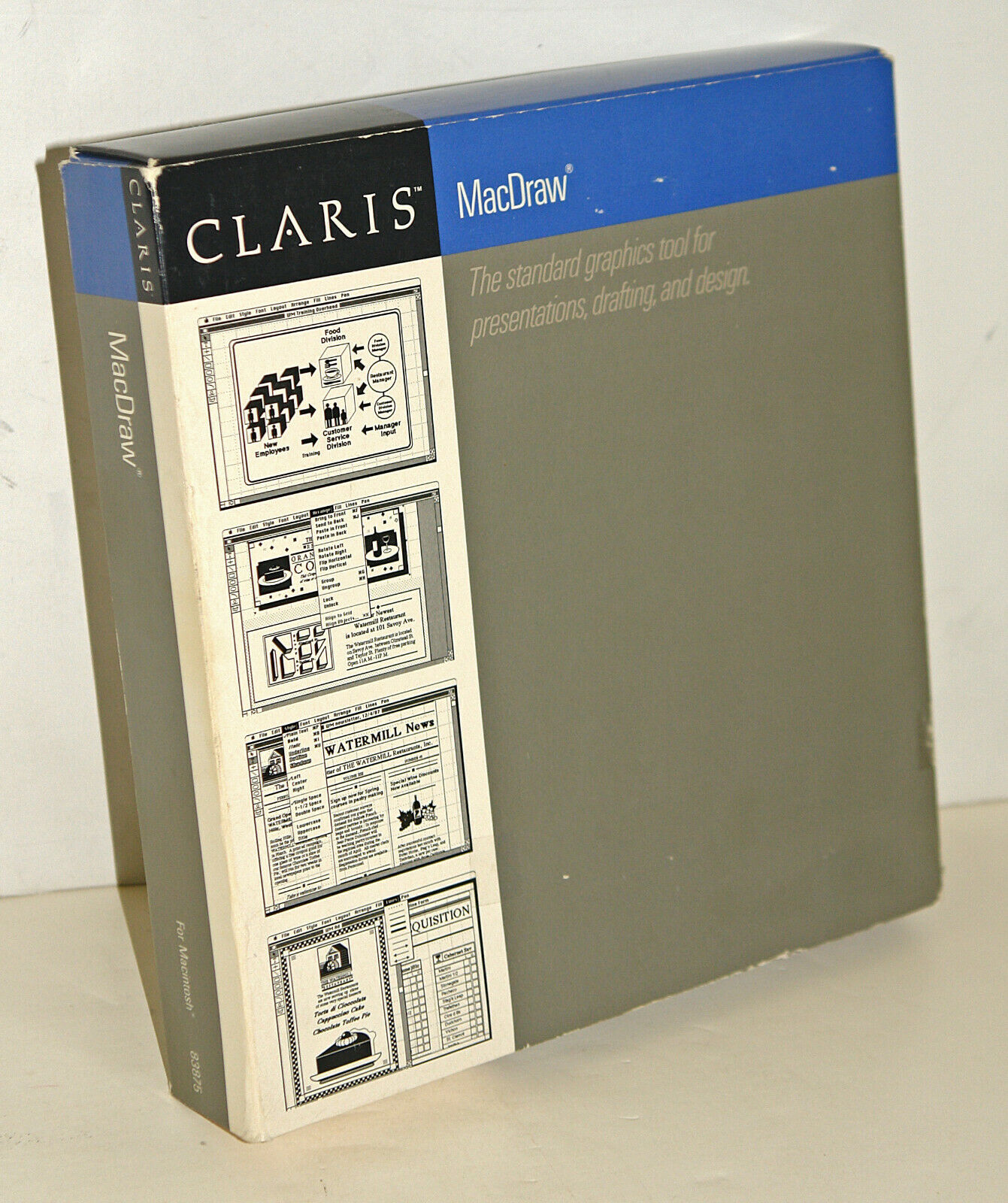 Claris Macdraw Software + Manuals For Vintage Apple Macintosh -- Original Box