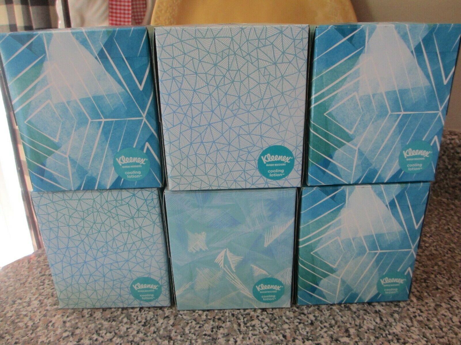 6 Kleenex Cooling Lotion Facial Cubes 45 Sheets Each Instant Cooling Relief